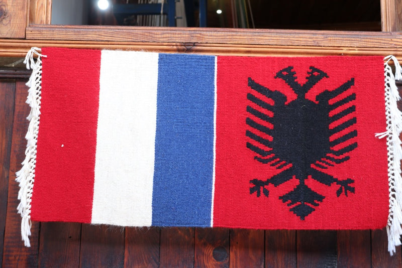 Tapestry (Albanian flag with another country)