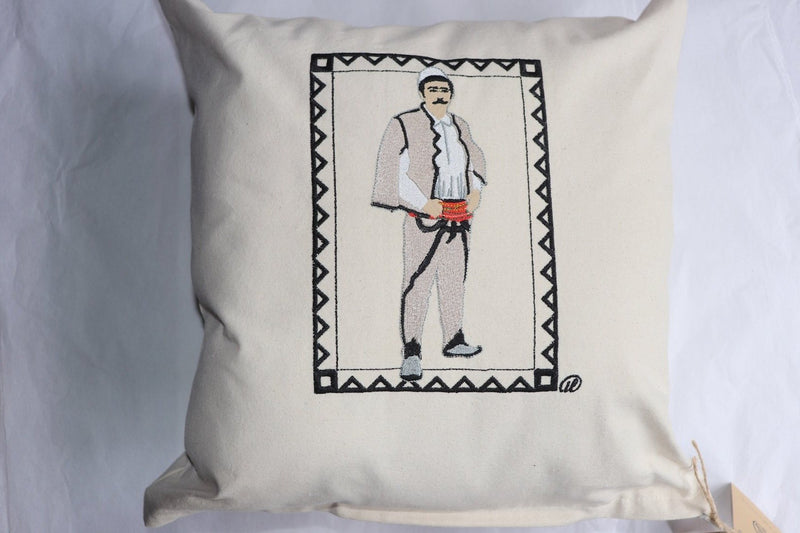 Traditional Albanian Man - Embroided pillow