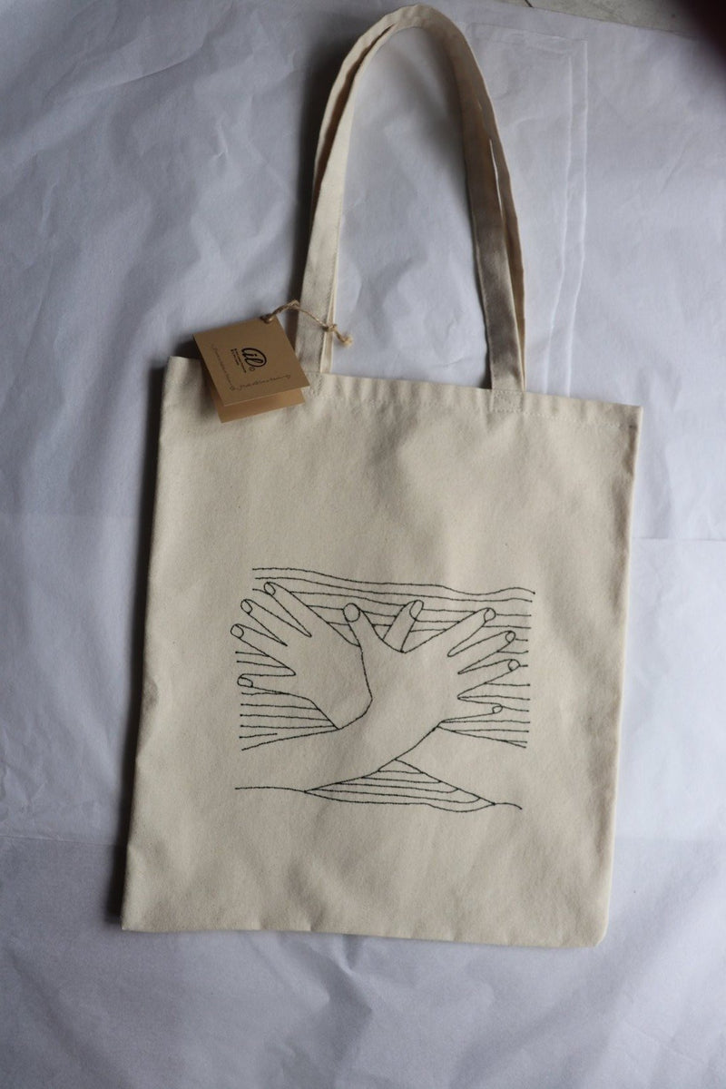 Albanian Eagle (Hand gesture) - Embroidered tote bag