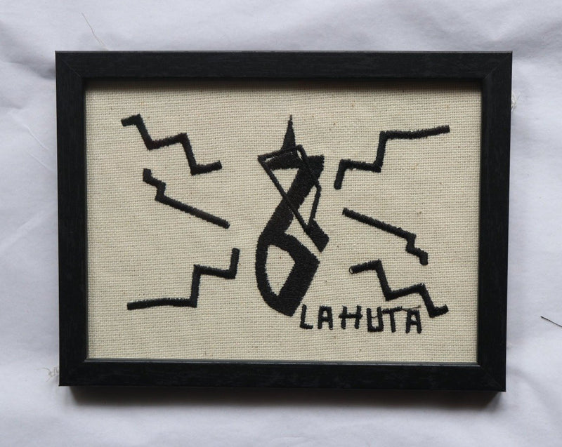 Lahuta - Framed embroidery with traditional motifs