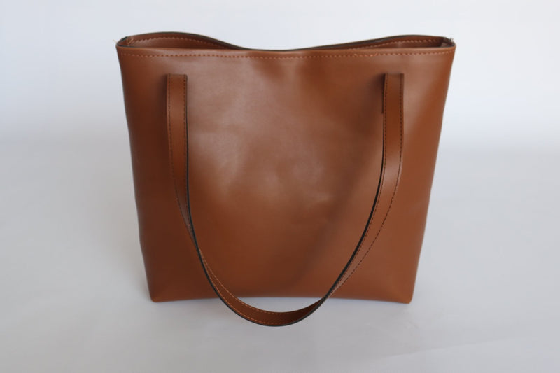 Brown bag with traditional motifs