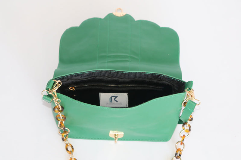 Green bag with traditional motifs